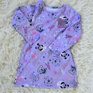 WonderNation Girls outerspace purple Long Sleeve Sleep Gown size 10 Plus